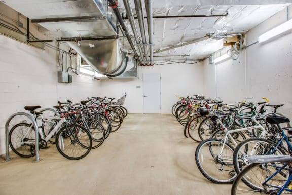 Bike storage at 1600 Pennsylvania Avenue SE, Washington, 20003