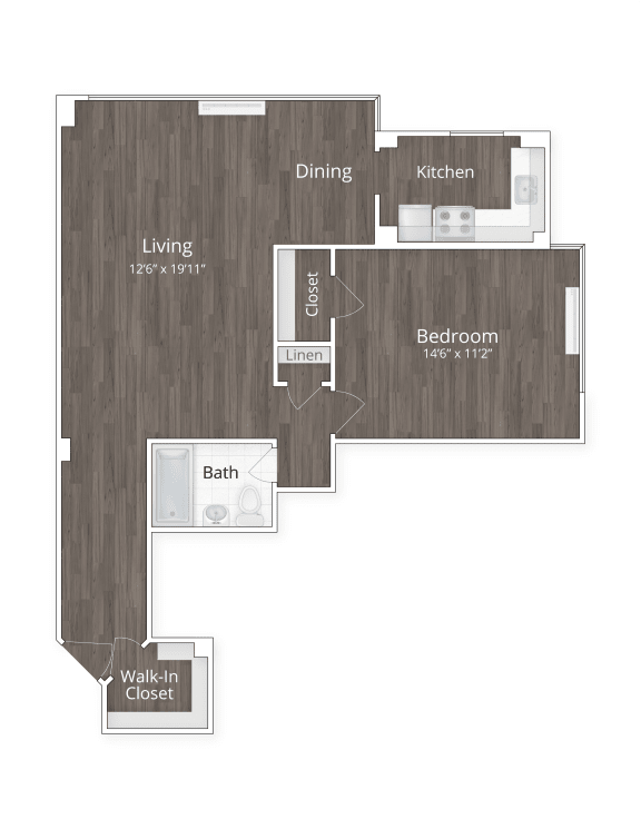 One Bedroom at 1500 Arlington in Rosslyn