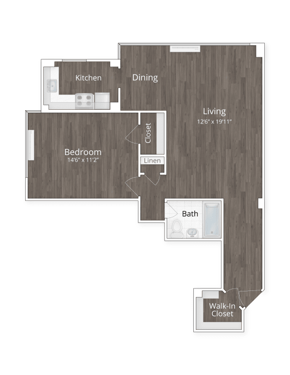 One Bedroom at 1500 Arlington in Rosslyn