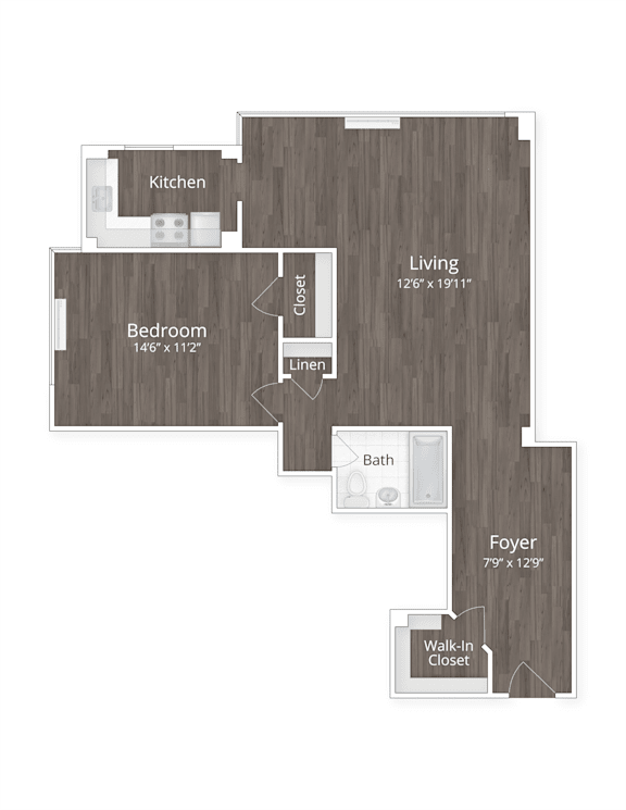 One Bedroom at 1500 Arlington in Rosslyn