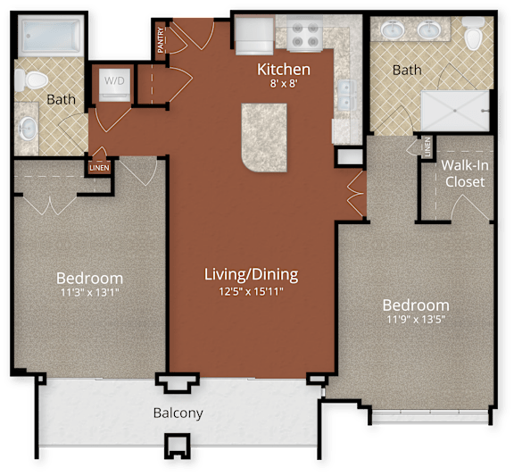 2-bedroom Affordable Dwelling Units (ADUs) in Washington, DC