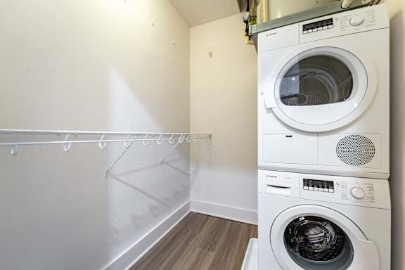 In-home washer and dryer at Lex and Leo at Waterfront Station