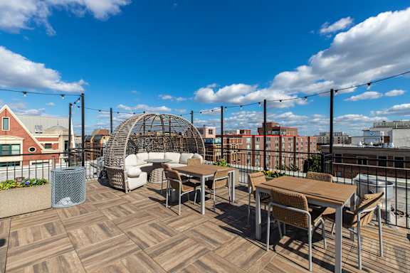 Rooftop deck at The Belvedere Apartments in Washington, DC 20005