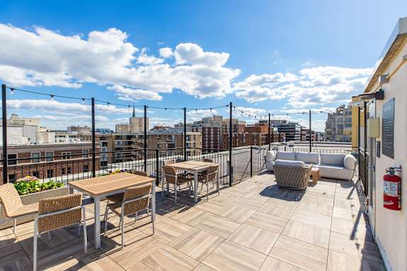 Rooftop deck at The Belvedere on Massachusetts Ave in Washington, DC 20005