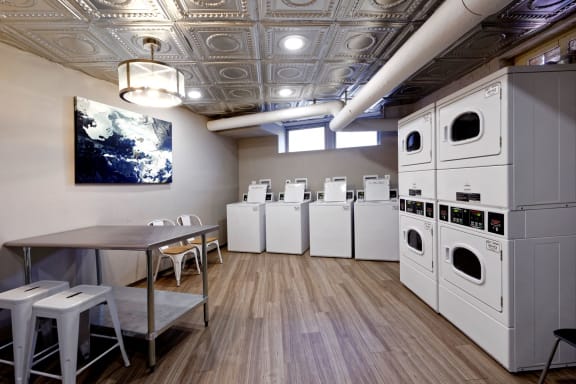 Laundry room with seating area at 4115 Wisconsin, Washington, DC