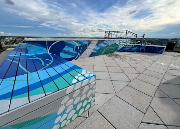 Rooftop pool and deck at Lex and Leo at Waterfront Station in Southwest Waterfront DC