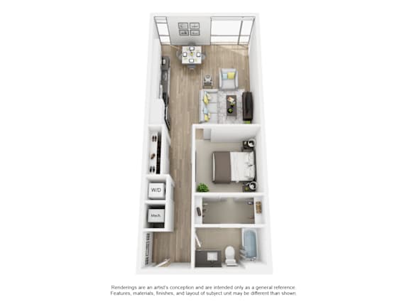One bedroom apartment with balcony at The Shay in Washington, DC