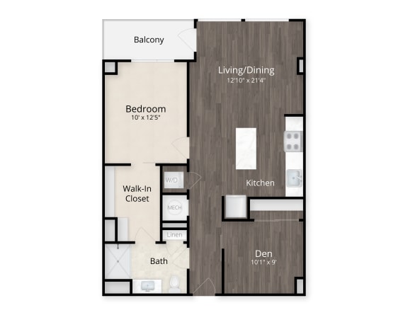 One Bedroom with Den at Valo Apartments, Washington, District of Columbia