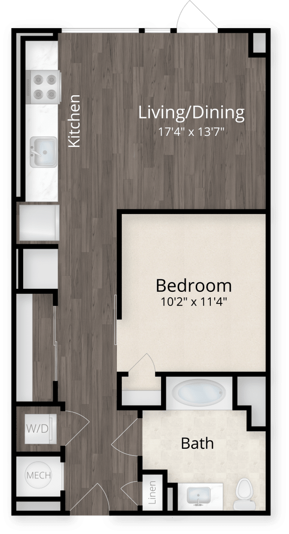 Jr. One Bedroom at Valo Apartments, Washington, 20024
