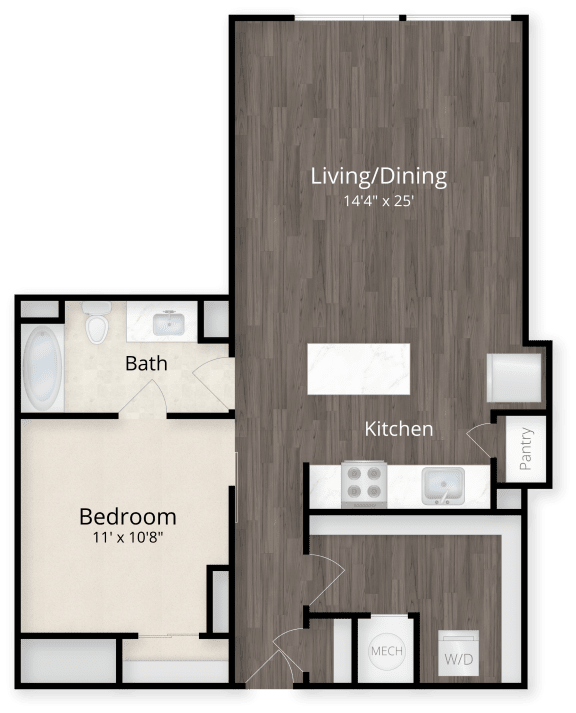 Jr. One Bedroom at Valo Apartments, Washington, DC