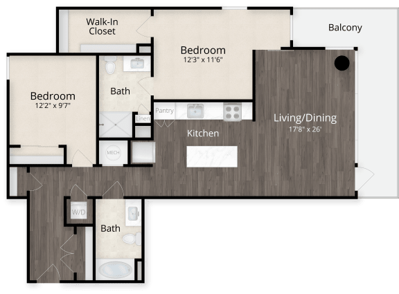 Two Bedroom at Valo Apartments, District of Columbia