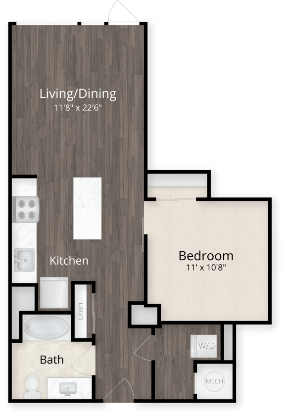 Jr. One Bedroom at Valo Apartments, District of Columbia