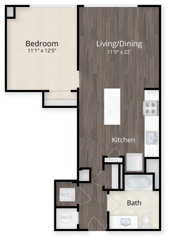 Jr. One Bedroom at Valo Apartments, Washington
