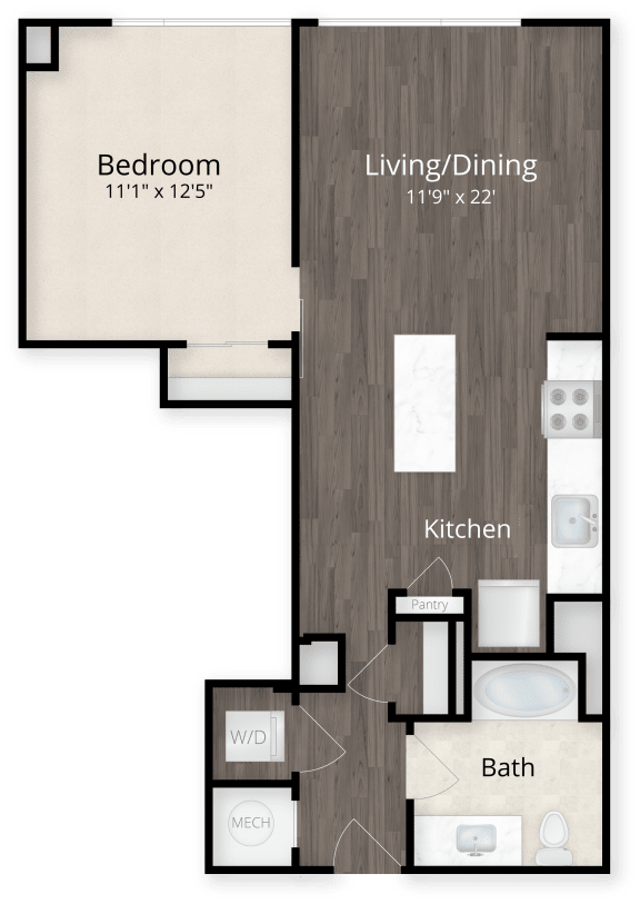 One Bedroom at Valo Apartments, Washington, 20024