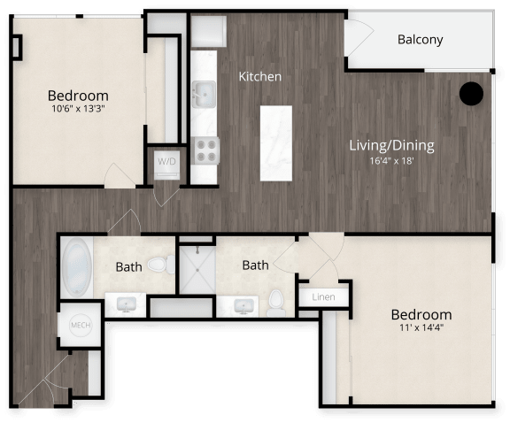 Two Bedroom at Valo Apartments, Washington, 20024