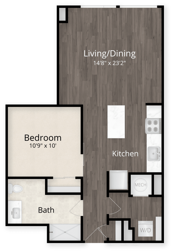 Jr. One Bedroom at Valo Apartments, Washington, DC