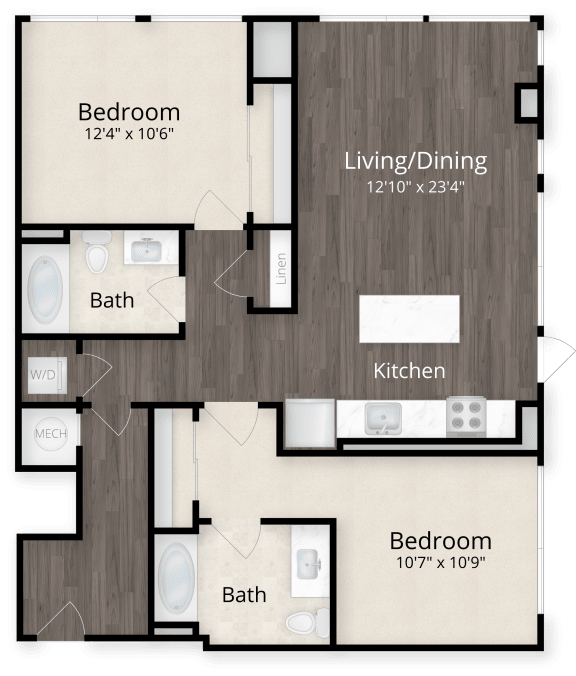 Two Bedroom at Valo Apartments, Washington, District of Columbia
