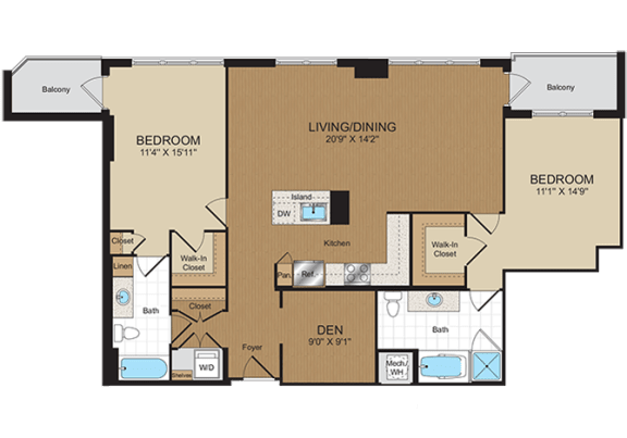 Floorplan Floorplan at Harrison at Reston Town Center, Reston, VA, 20190
