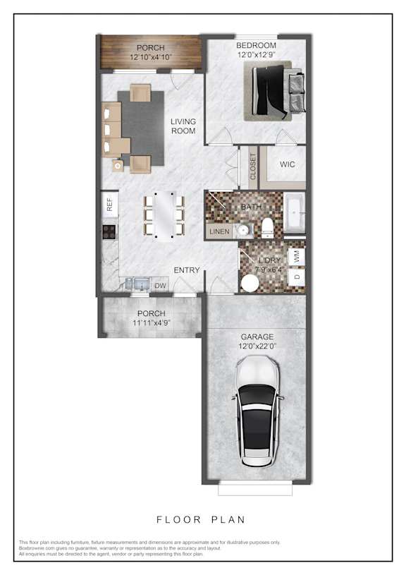 A floor plan of a house with a garage and a living room.