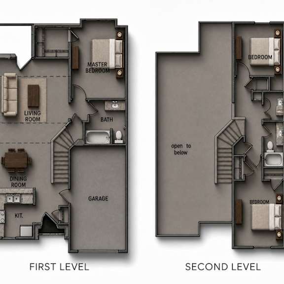 A diagram shows the layout of a two-story home with labeled rooms.