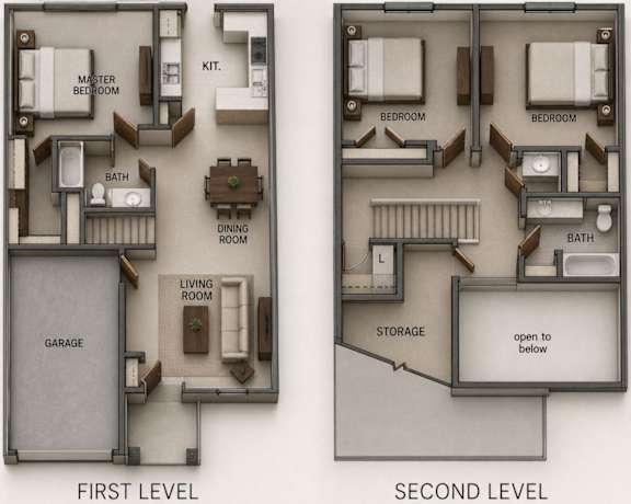 A diagram shows the layout of a two-story home with labeled rooms.