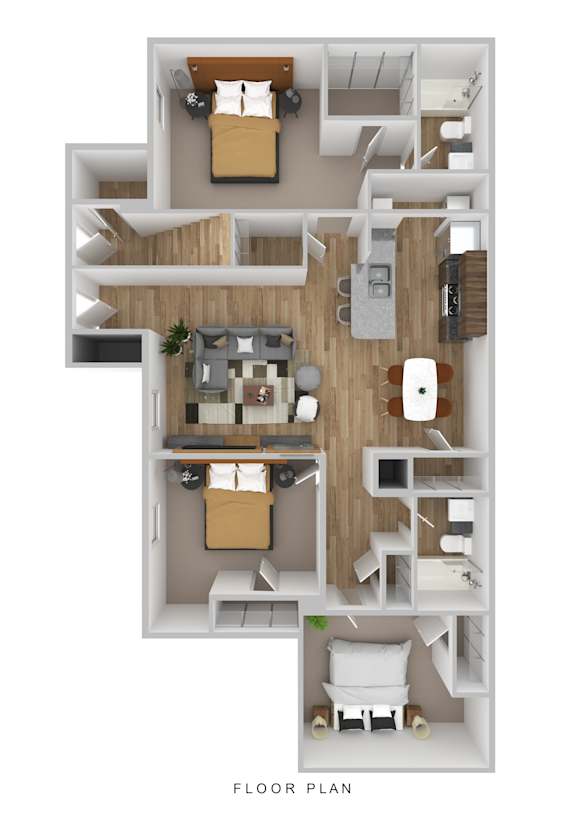 3 bed 2 bath at Waterbridge Apartments , Apartments, Orlando, FL