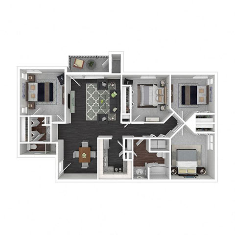 A floor plan 4x2 at Vista Linda, Santa Fe, 87507