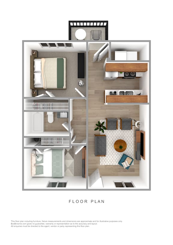 2 Bed 2 Bath Floor Plan at Brookwood, Archdale