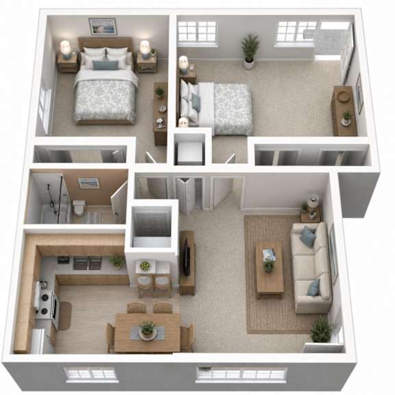 A series of images showing different rooms of a house.