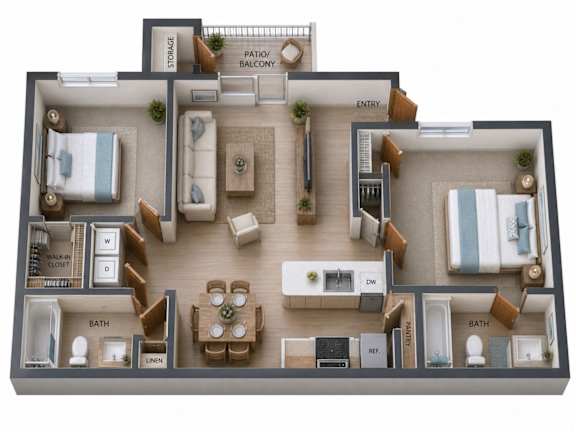 2 bed 2 bath at Epic Apartments , Apartments, Daytona Beach, FL