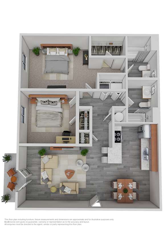 A floor plan of a house with a kitchen, living room, and bedrooms.