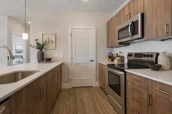 Contemporary Kitchen at Momentum at First Creek, Colorado, 80249