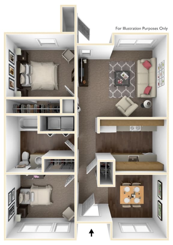 2 Bedroom Floor Plan at Osito Ridge, Denver