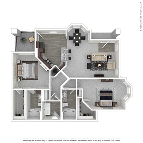 a floor plan of a house with a bedroom and a living room