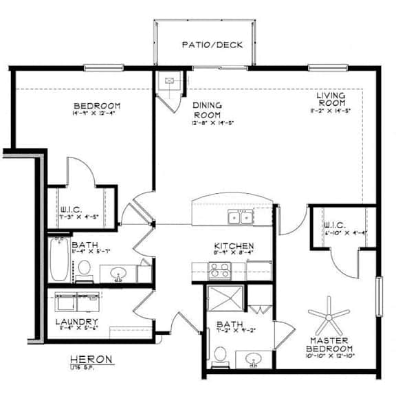 A black and white floor plan of a house with labeled rooms.