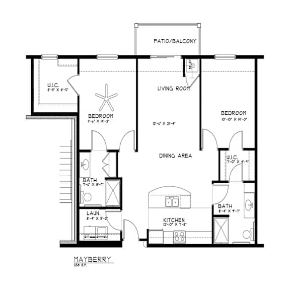 Floor Plan  Mayberry Floor Plan at The Estates at Arbor Oaks, Andover, 55304