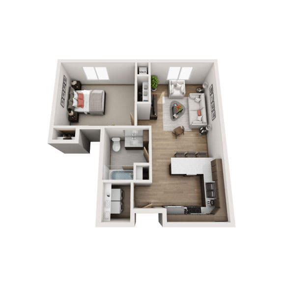 Floor Plan  1 Bedroom Floor Plan at Lake Ridge, Minnesota
