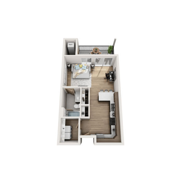 Floor Plan  Studio Floor Plan at Lake Ridge, Prior Lake, MN