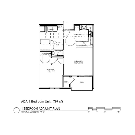 Pine ADA Floor Plan at Cedar Green, Blaine, MN, 55434