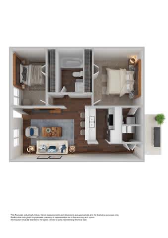 Pine Floor Plan at Crestview Huntington, North Carolina, 28027