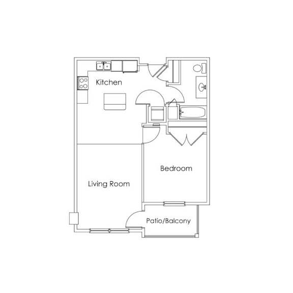 Floor Plan  A1 Floor Plan at Cypress Court, St Cloud, 56303