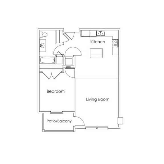 Floor Plan  A6 Floor Plan at Cypress Court, St Cloud, MN 56303