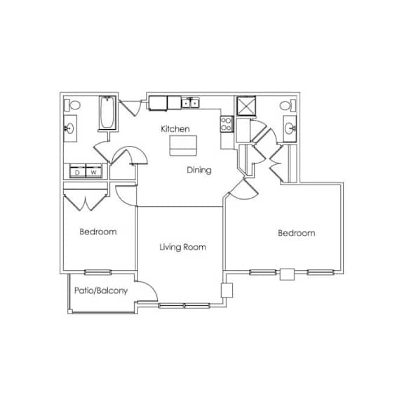 Floor Plan  B7 Floor Plan at Cypress Court, St Cloud, MN