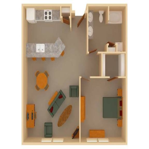 Floor Plan  A1 Floor Plan at The Ponds at Heritage Place, Sartell