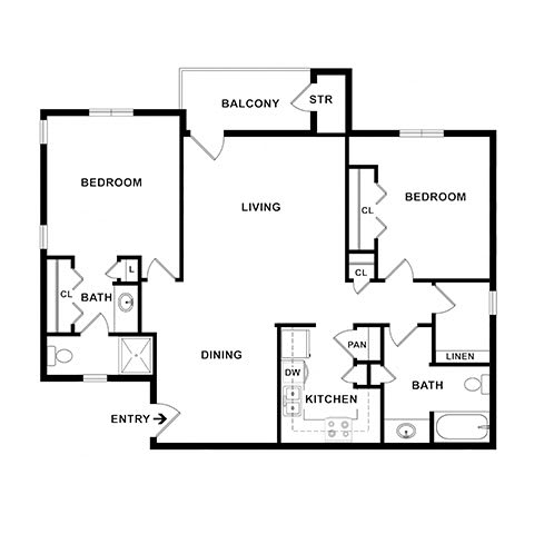 A floor plan 2x2 at Vista Linda, New Mexico
