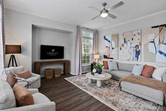 living room with hardwood floors