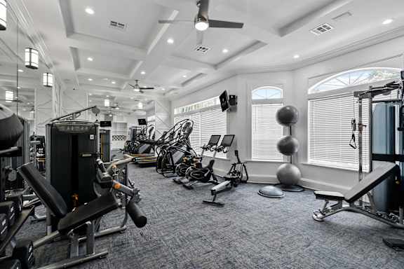 fitness center with equipment