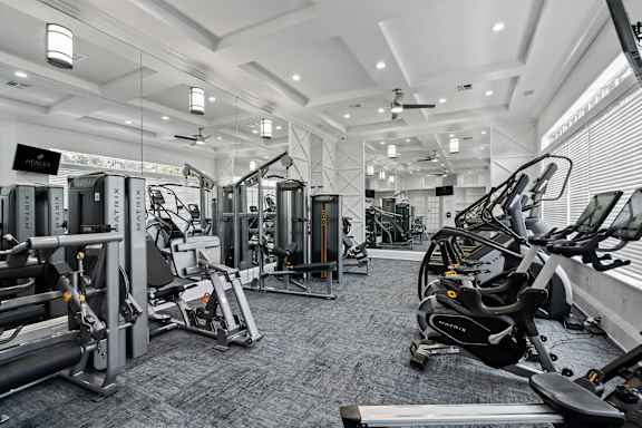 fitness center with equipment