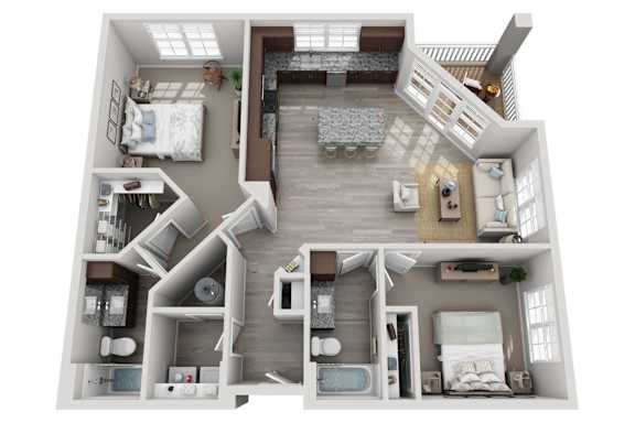 B3 Floorplan | 1,142 Sq. Ft. at Elevate at Brighton Park, Summerville, 29486