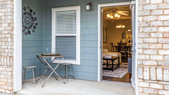 Private Patio at Carolina Point Apartments, Greenville, SC, 29607